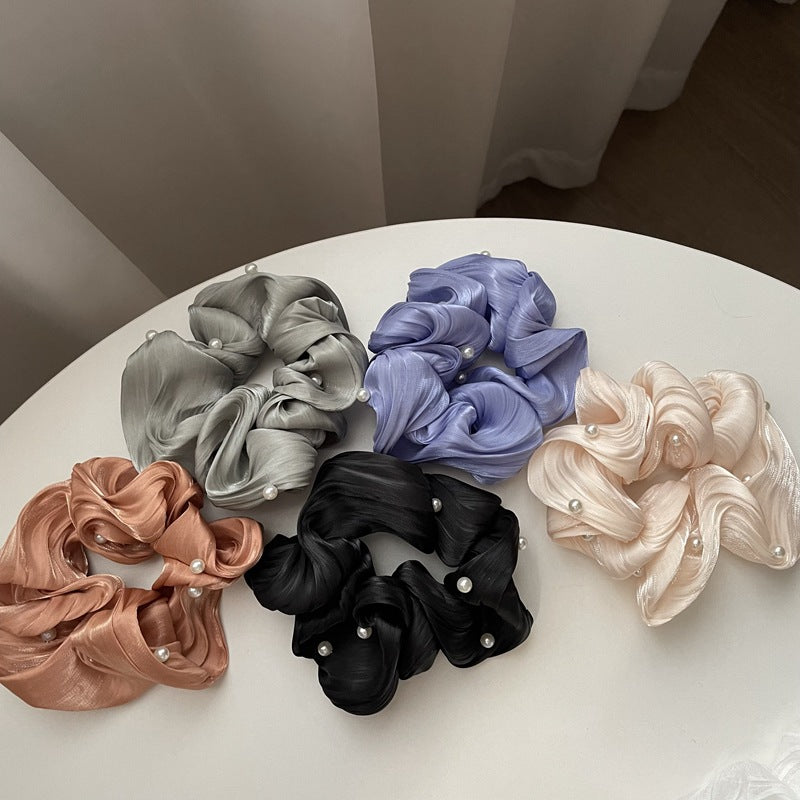 SilkWave™ Pearl Satin Scrunchie