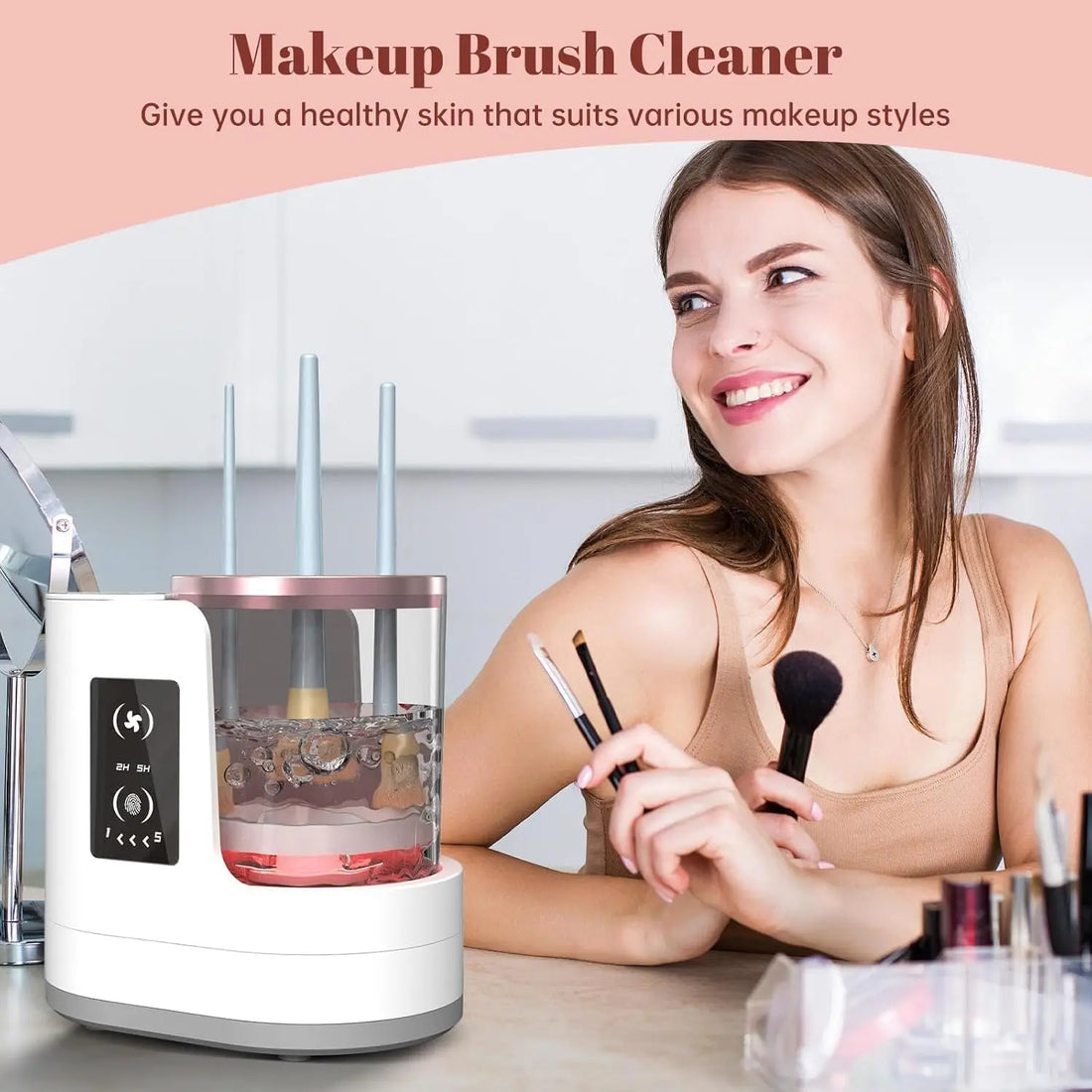 Automatic Rotating Makeup Brush Cleaner Machine