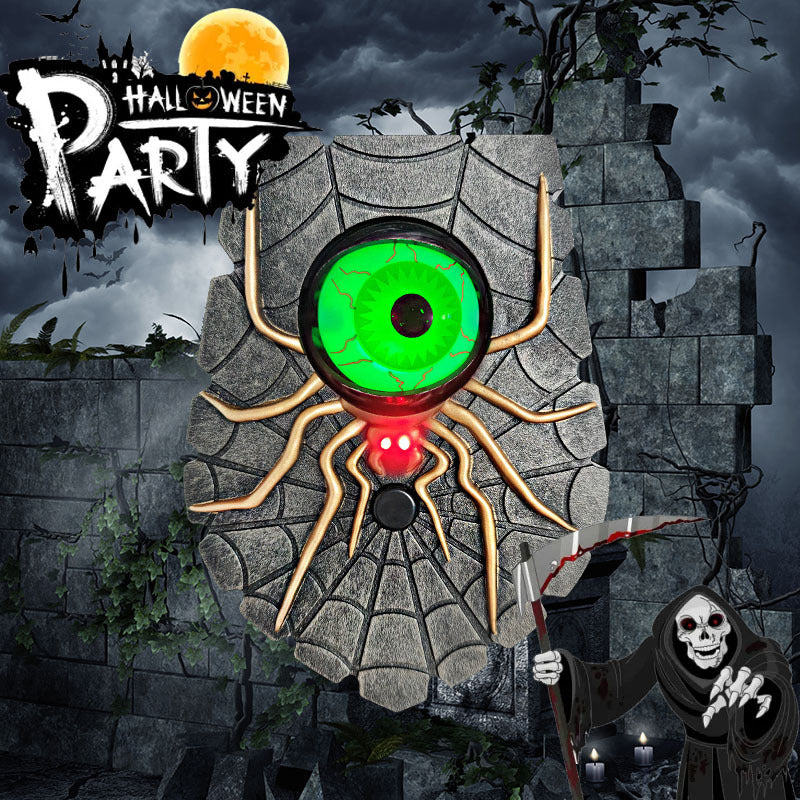 Halloween New Spider Doorbell Amazon Explosions Luminous Sound Horror Sound One-eyed Spider Doorbell Wholesale