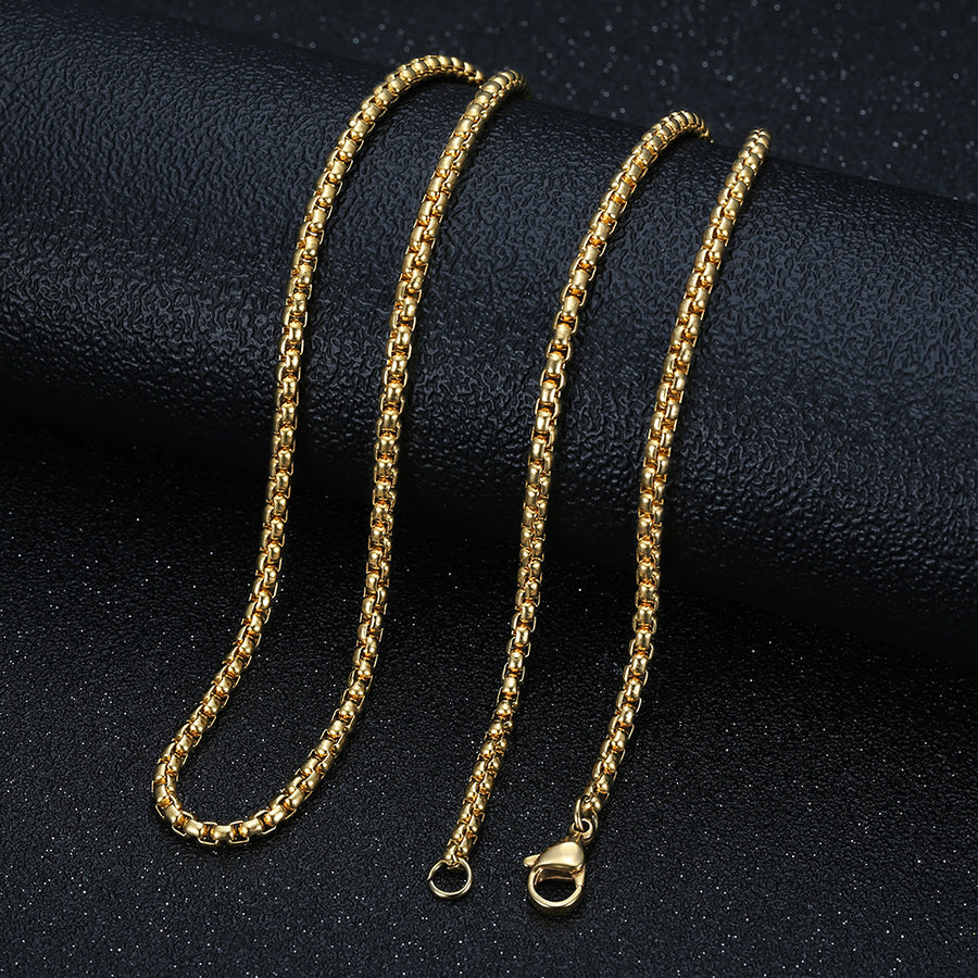 Stainless Steel Gold Plated Saint Jude Pendant Necklace