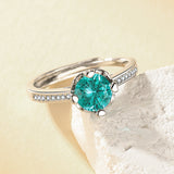 The Six-Claw Solitaire Crystal Ring — women’s Accessories, ENIGMAE