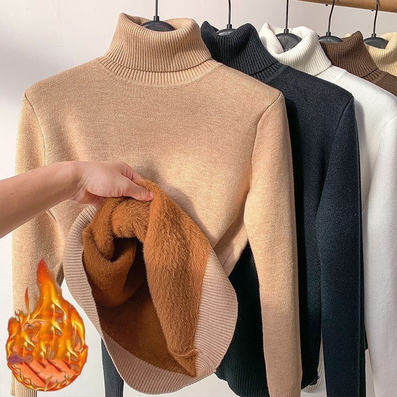 Fitted Turtleneck Knit Top