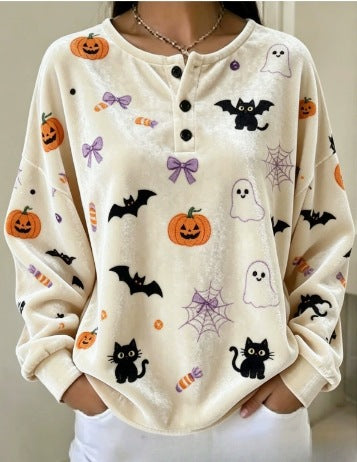 Casual Women's Halloween Pullover Hoodie