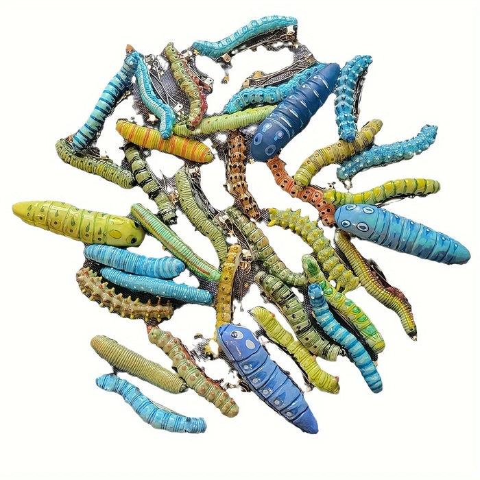 Caterpillar-Haarspangen — 6er-Pack