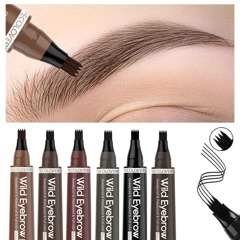 Stylo à sourcils waterproof à 4 embouts
