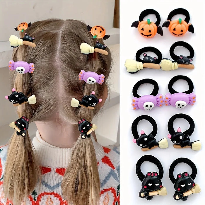 Halloween-Haargummis — 10er-Pack
