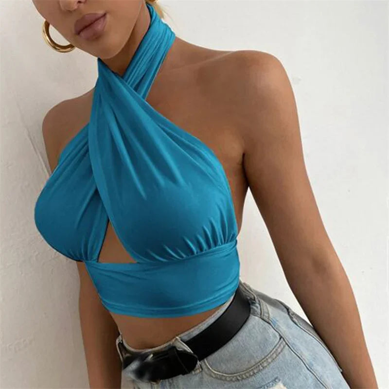 Y2K Halter Crop Top