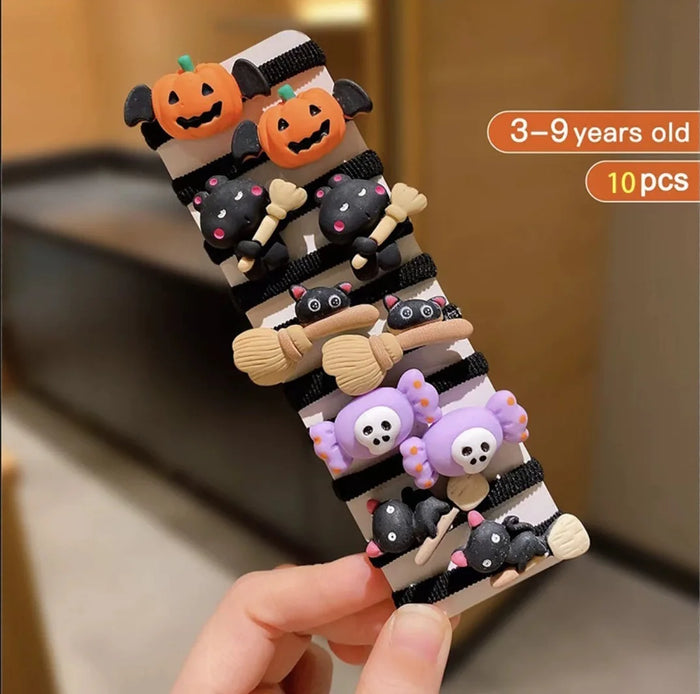 Halloween-Haargummis — 10er-Pack