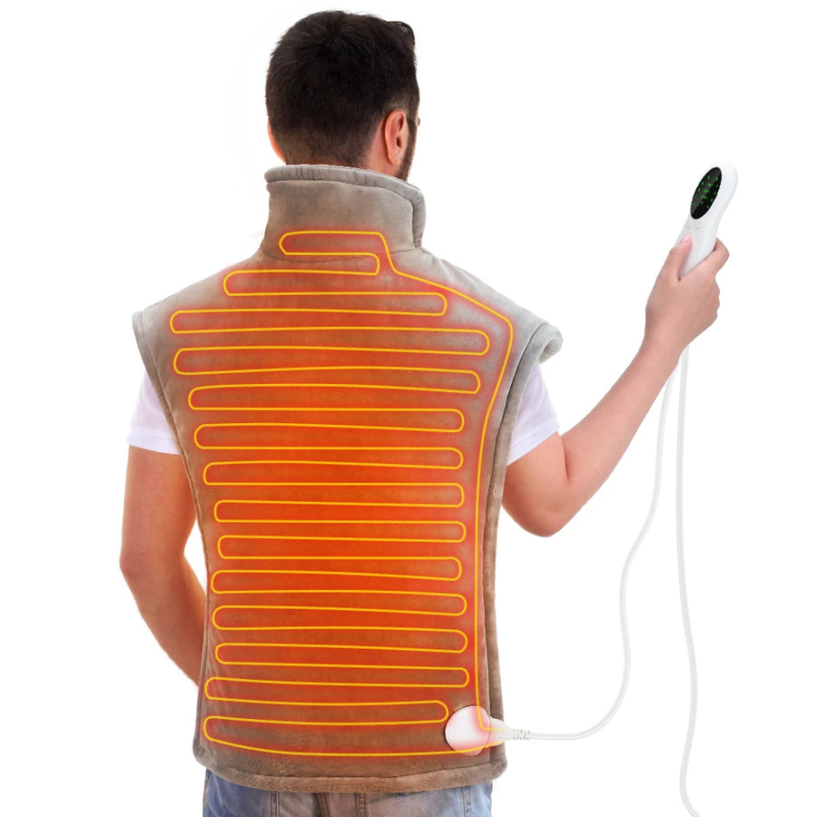 ThermaEase Heated Back & Shoulder Pad — 10 Heat Levels