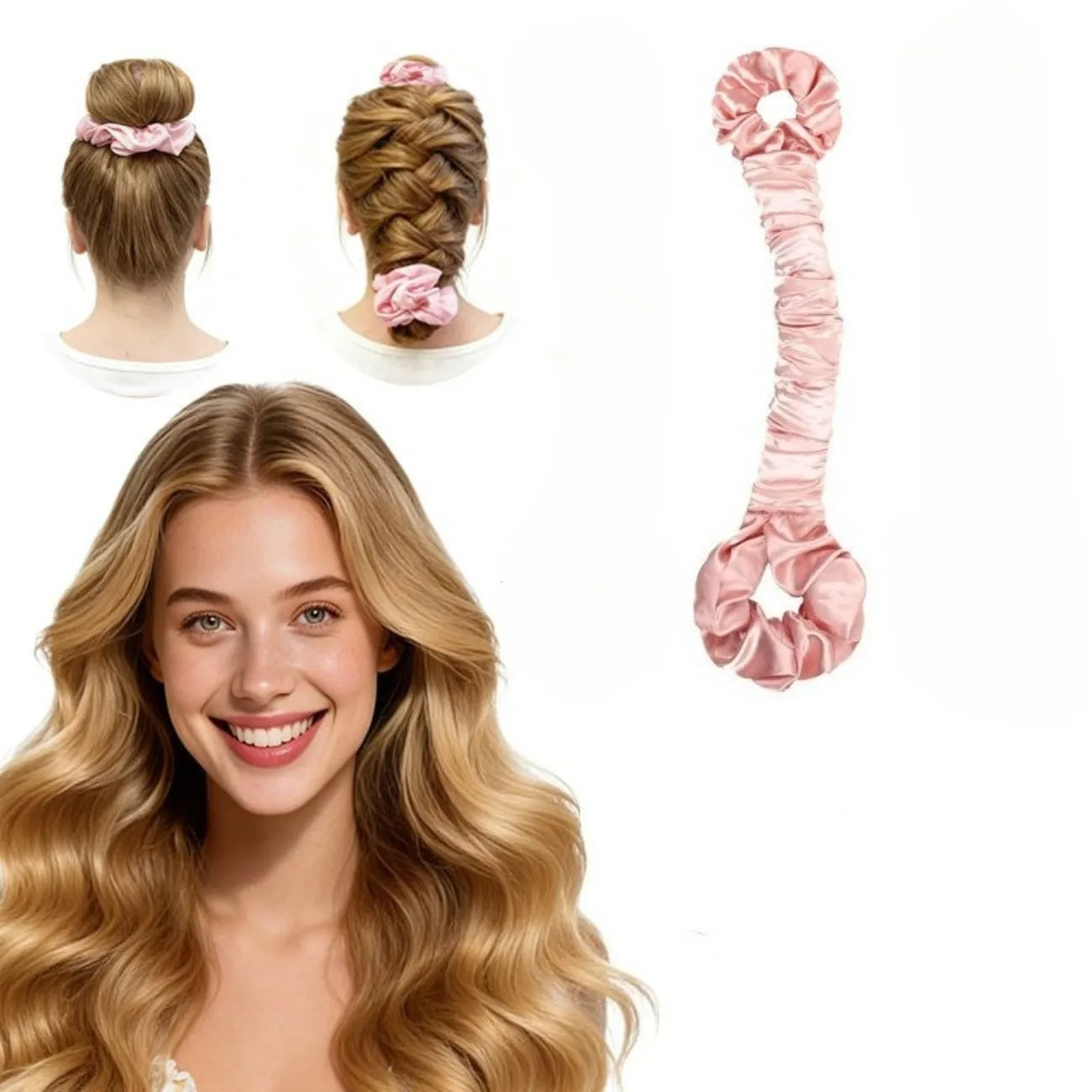 OvernightGlow Heatless Curler — Satin Overnight Curls