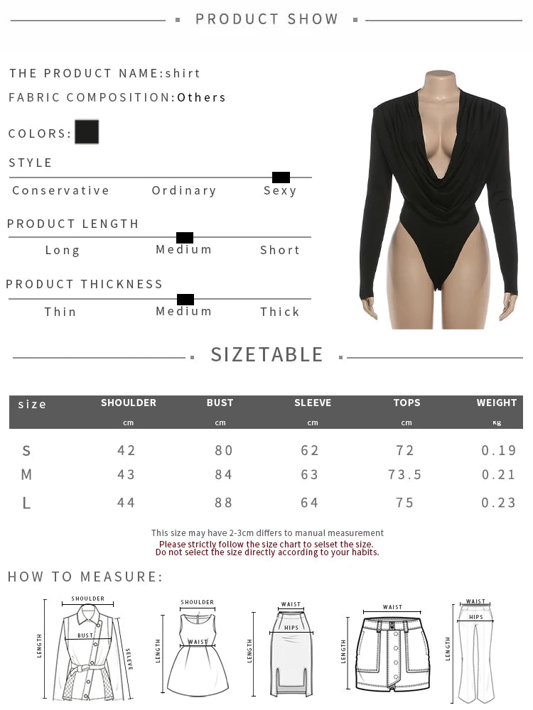 SIsterlinda Swing Collar Bodysuits Woman Elegant Deep V-Neck Ruched Full Sleeve Skinny Stretch Basic Wild Spring Trend Body Tops