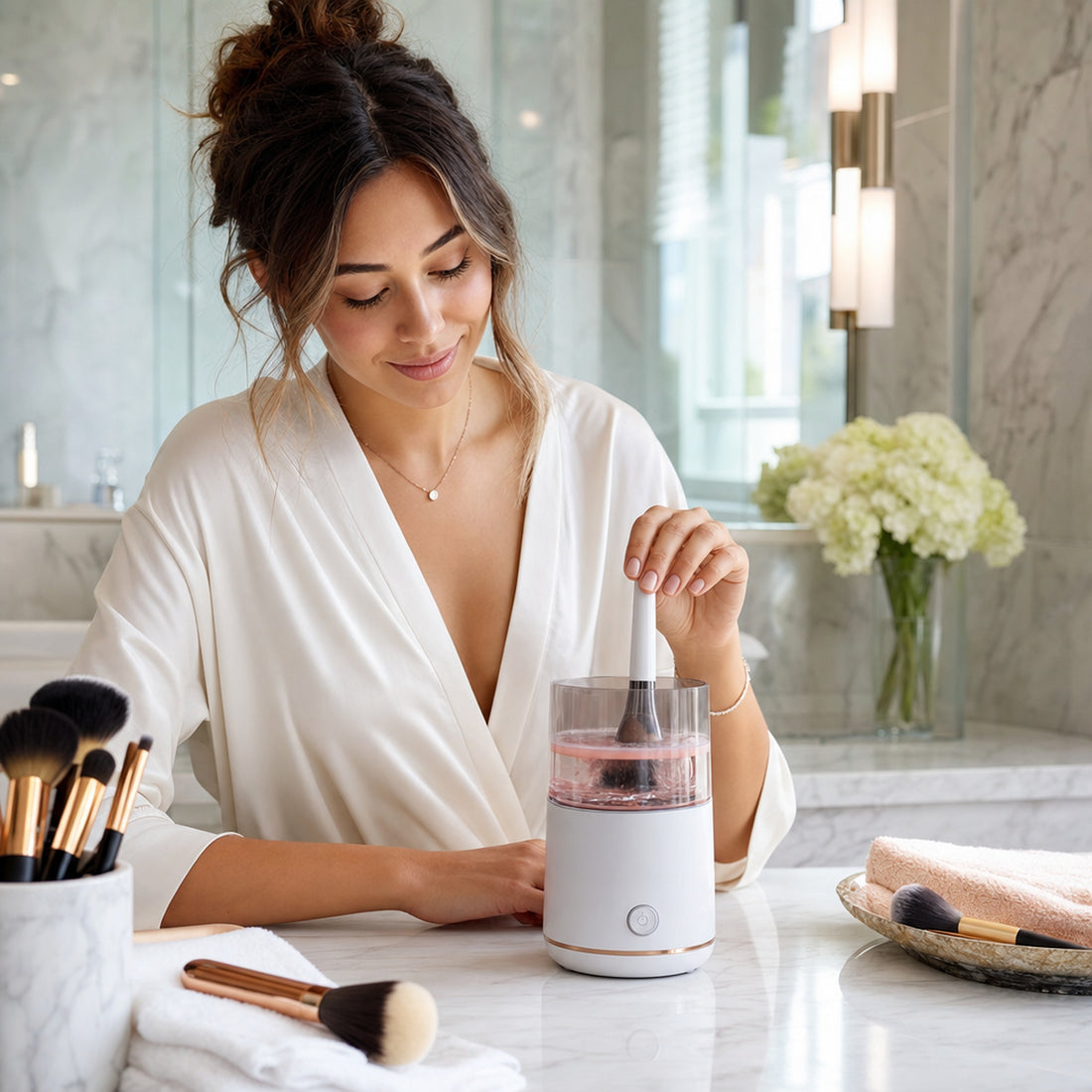 Lifestyle — makeup brush cleaner routine