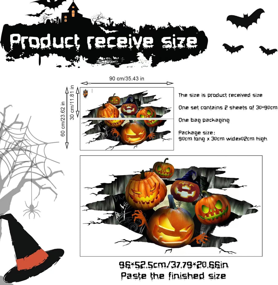 3D Halloween Floor Stickers