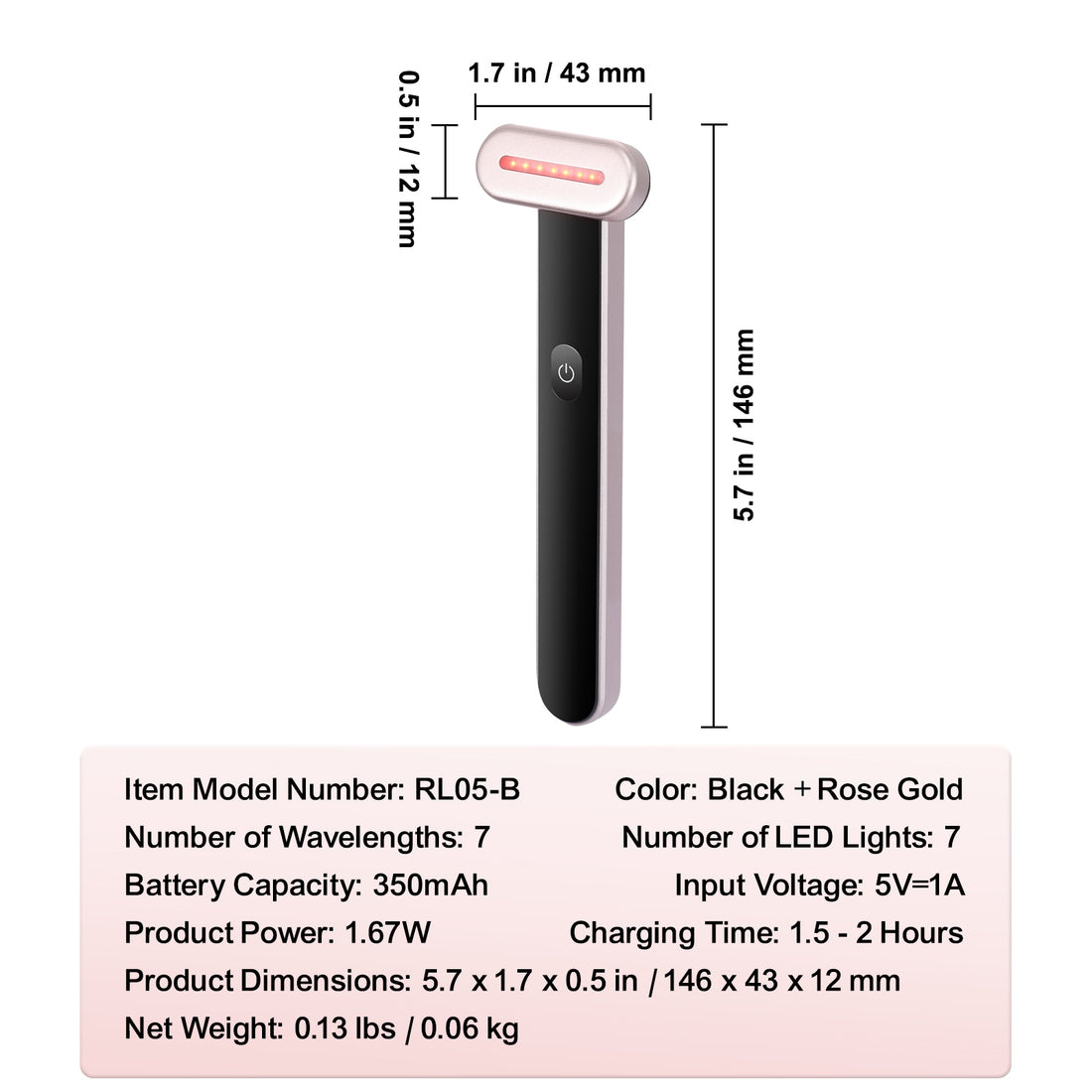 RayWand™ 7-Color Red Light Therapy Wand