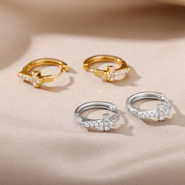 AuraHoop™ Gold Stainless Steel Hoop Earrings