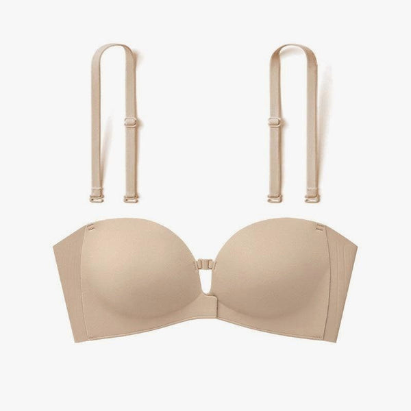 Front Clasp Strapless Push-Up Bra
