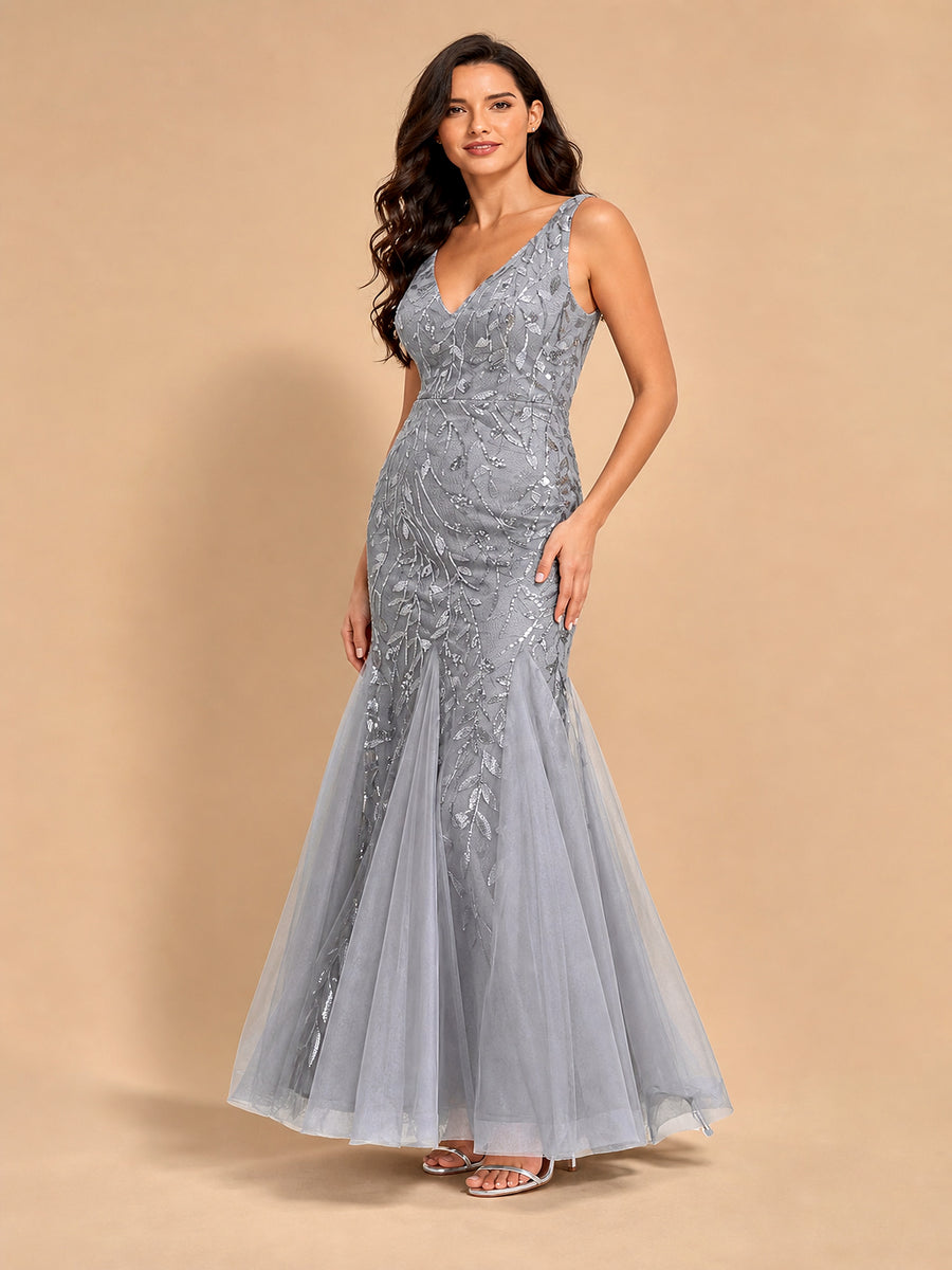 Elara Sequin Mermaid Evening Dress