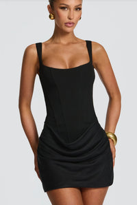 Corset Draped Mini Dress