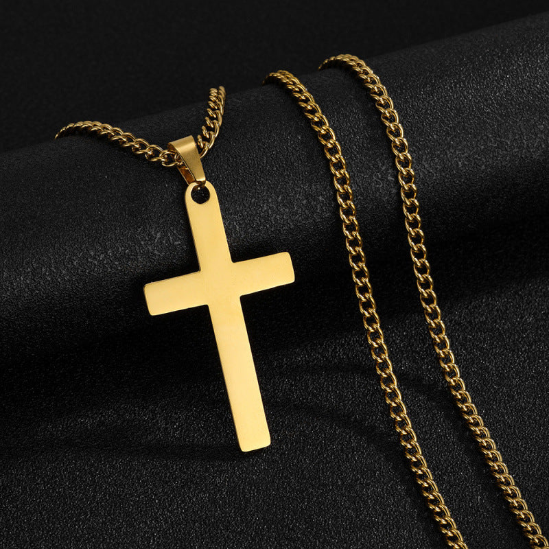 The Layered Pearl & Cross Necklace — women’s Accessories, ENIGMAE