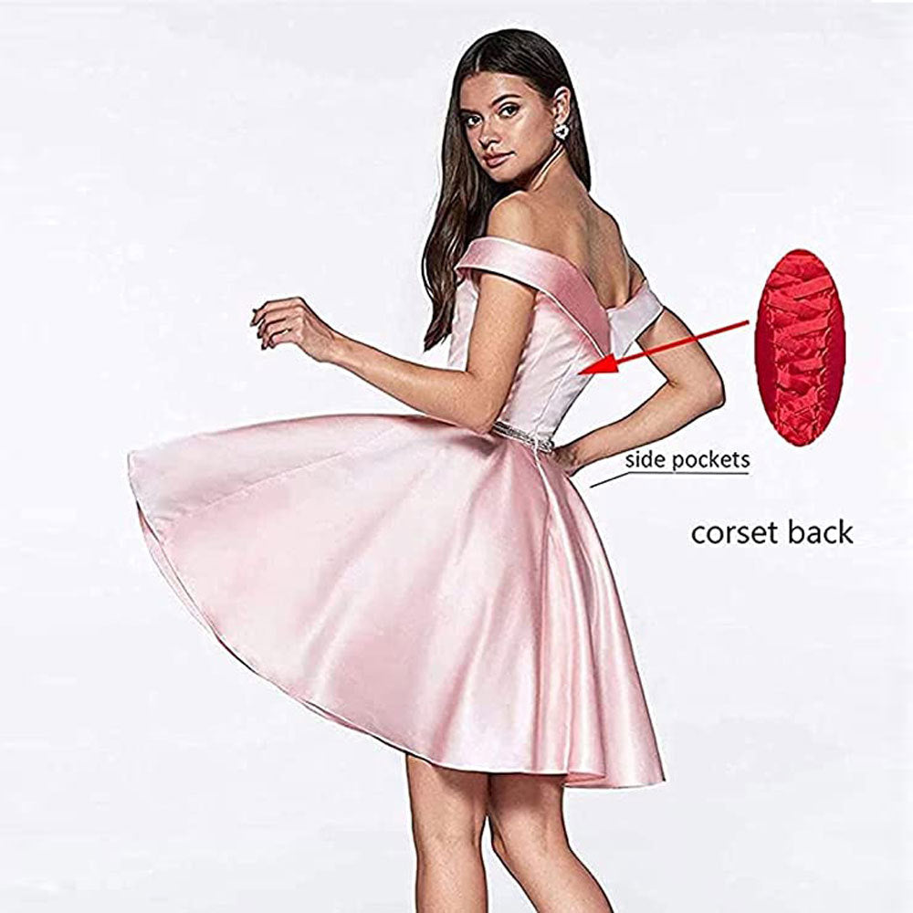 Celeste Beaded Satin Cocktail Gown