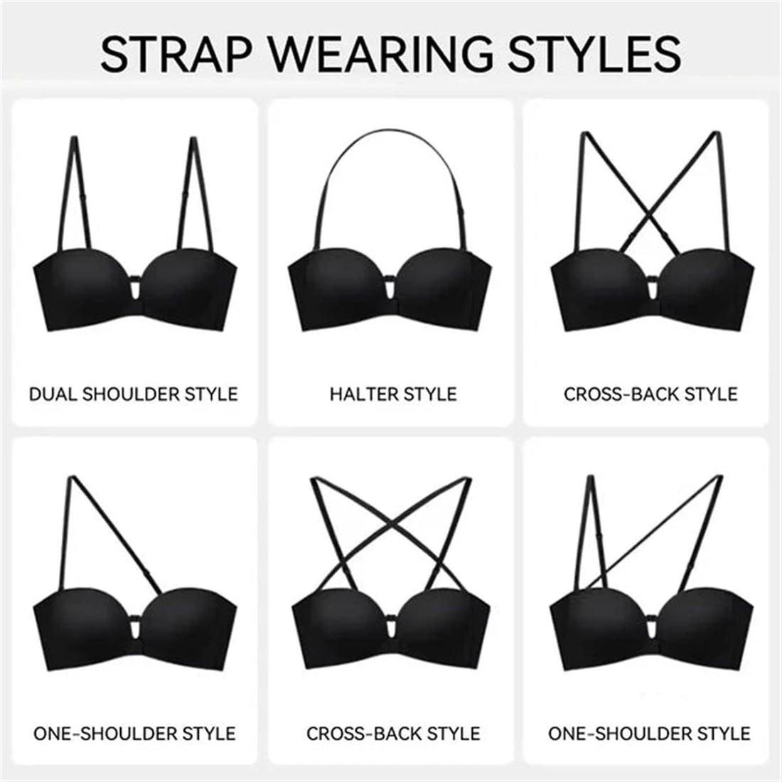Convertible Strapless Push Up Bra