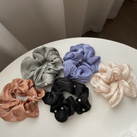 SilkWave™ Pearl Satin Scrunchie