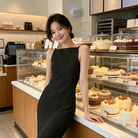PearlLine™ Minimalist Satin Slip Dress