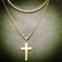 The Layered Pearl & Cross Necklace — women’s Accessories, ENIGMAE