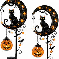 Halloween Black Cat Pumpkin Ground Lamp