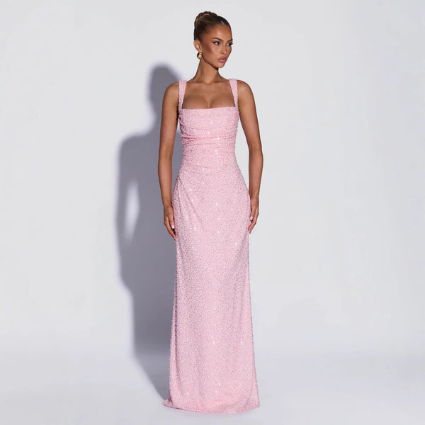 The Sequined Sleeveless Tube Top Dress — women’s Dress, ENIGMAE