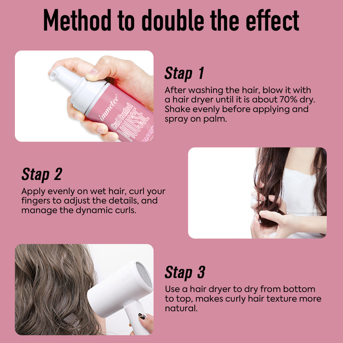 Curl Defining Moisturizing Hair Mousse 200ml