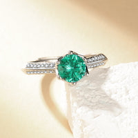 The Six-Claw Solitaire Crystal Ring — women’s Accessories, ENIGMAE