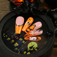 Wearable Halloween Rhinestone Wearable Spider Web White Wearable Ghost Pumpkin Press-On Nails Wearable
