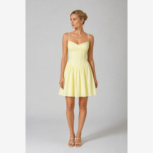 Soleil Fit & Flare Mini Dress — blonde studio v2