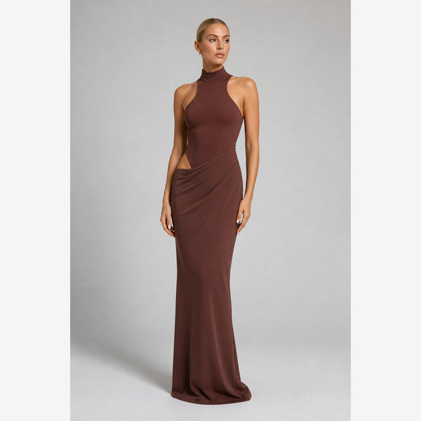 Selene Satin Maxi Dress — blonde studio v2