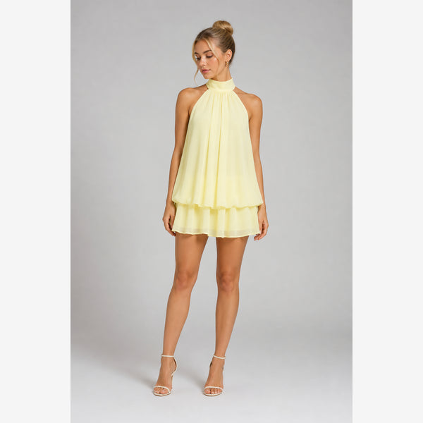 Capri Halter Mini Dress — blonde studio v2