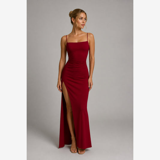 2025 explosive new dress summer high sensibility halter strap Spice Girl bag hip dress — blonde studio v2
