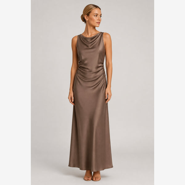 Satin Long Dresses for Women 2026 Summer Slip Midi Dress Woman Sexy Evening Party Dress Sleeveless Female Elegant Dresses — blonde studio v2