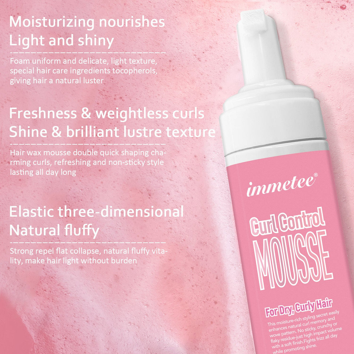 Curl Defining Moisturizing Hair Mousse 200ml