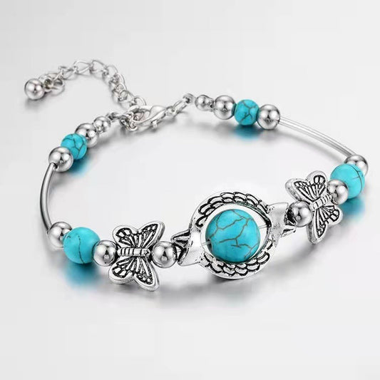 Retro Turquoise Butterfly Bracelet — 4K banner