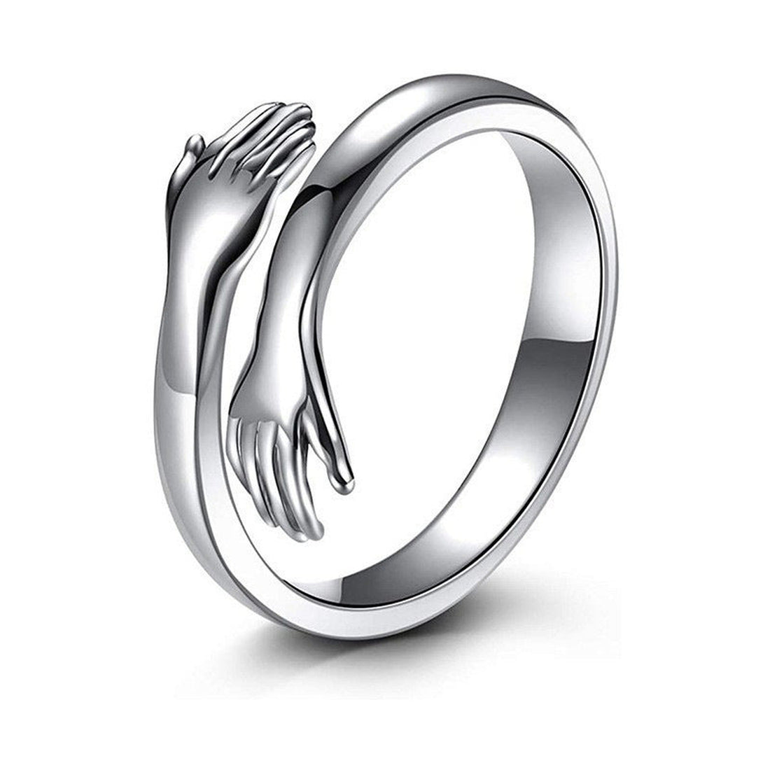 Adjustable Love Hug Couple Ring — 4K banner