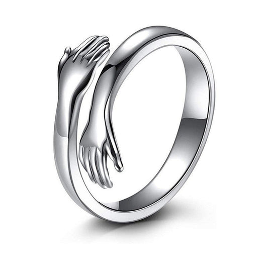 Adjustable Love Hug Couple Ring — 4K banner