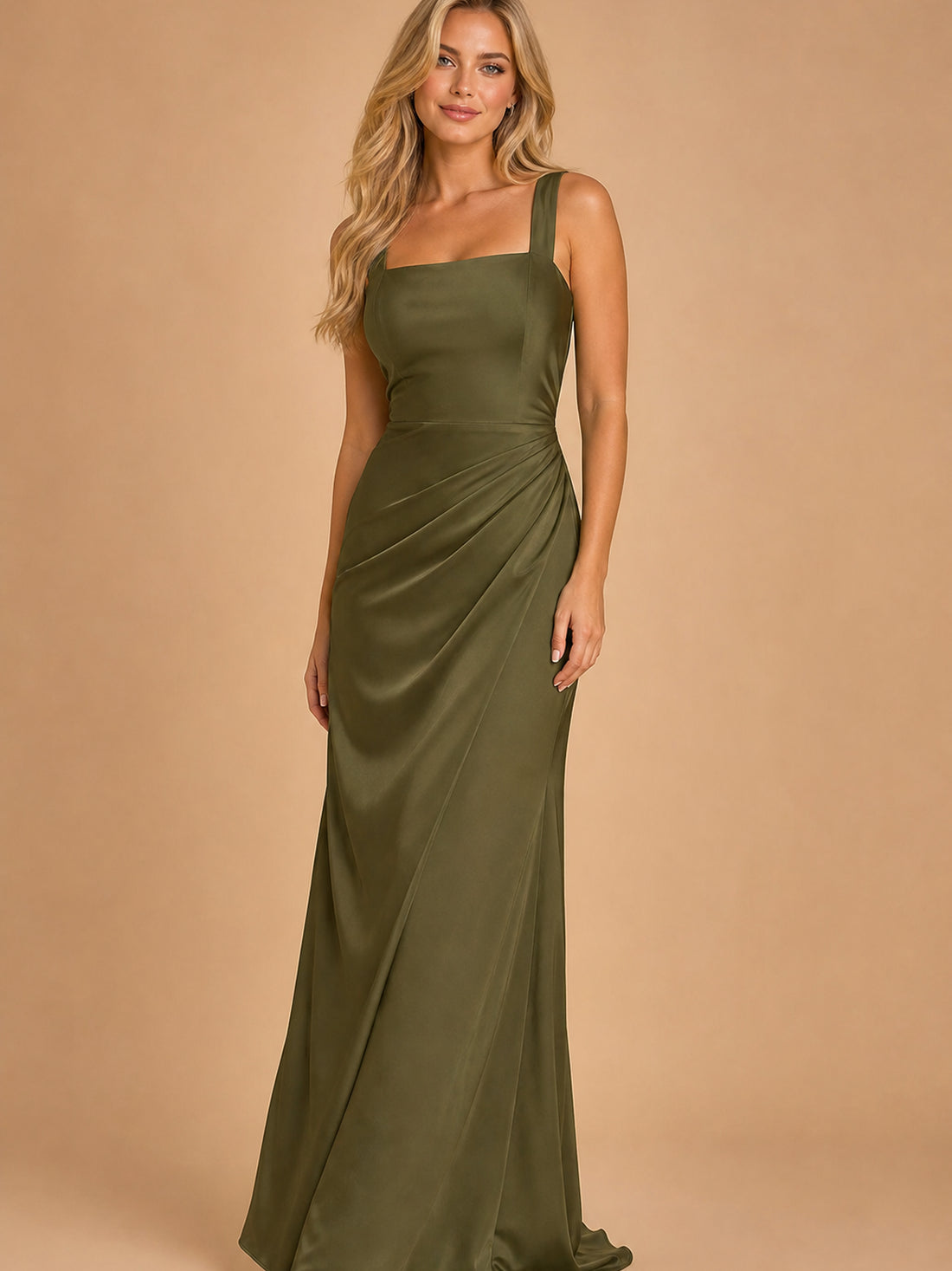The Fitted Waist Pleated Maxi Dress — ENIGMAE studio hero