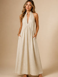 BreezeFlow Loose-Fit Maxi Dress with Pockets — ENIGMAE studio hero