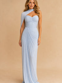 Satin Mermaid Evening Gown – Sweetheart Ruffle Prom Dress — ENIGMAE studio hero