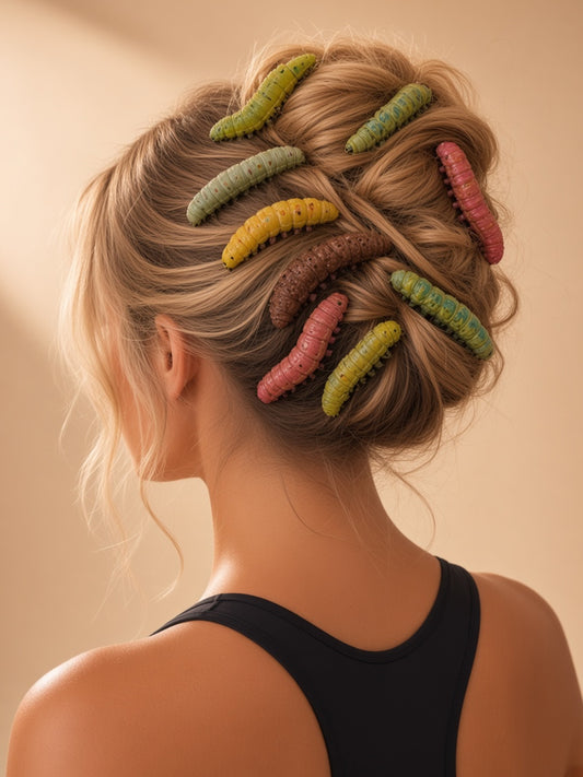 Caterpillar Hair Clips — 6 Pack