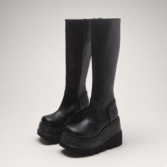 Gothic Platform Boots Biker Boots — 4K product hero