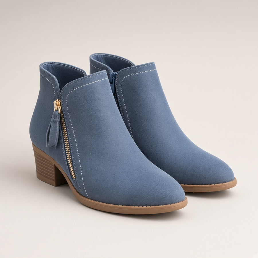 Winter Boots Suede Fashion Women's Shallow Mouth Pointed Nude Boots