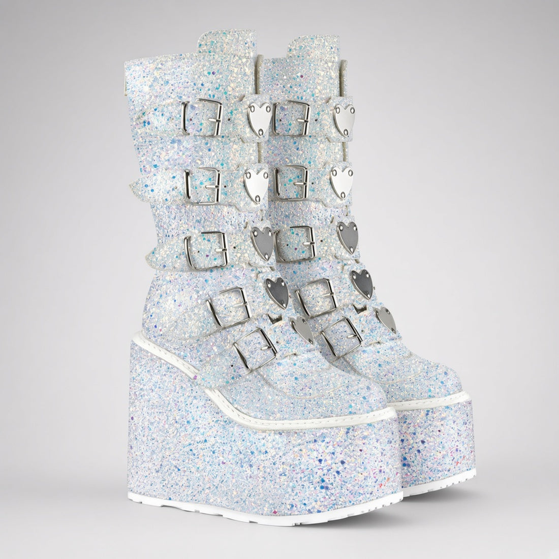 Punk Lolita Muffin Heel Women's Platform Boots — 4K product hero