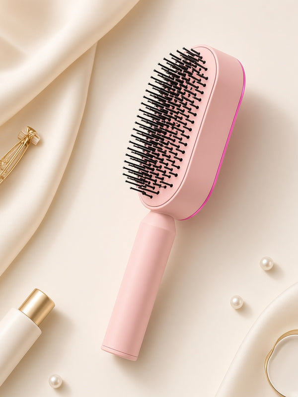 Self-cleaning hair brush — hero